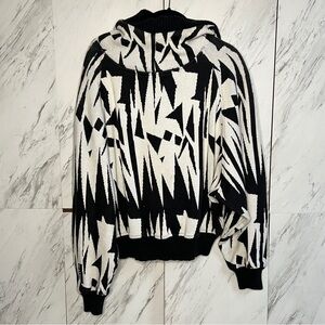 Nikita Geo Print Cotton Oversized Hoodie Sweatshirt SZ XS